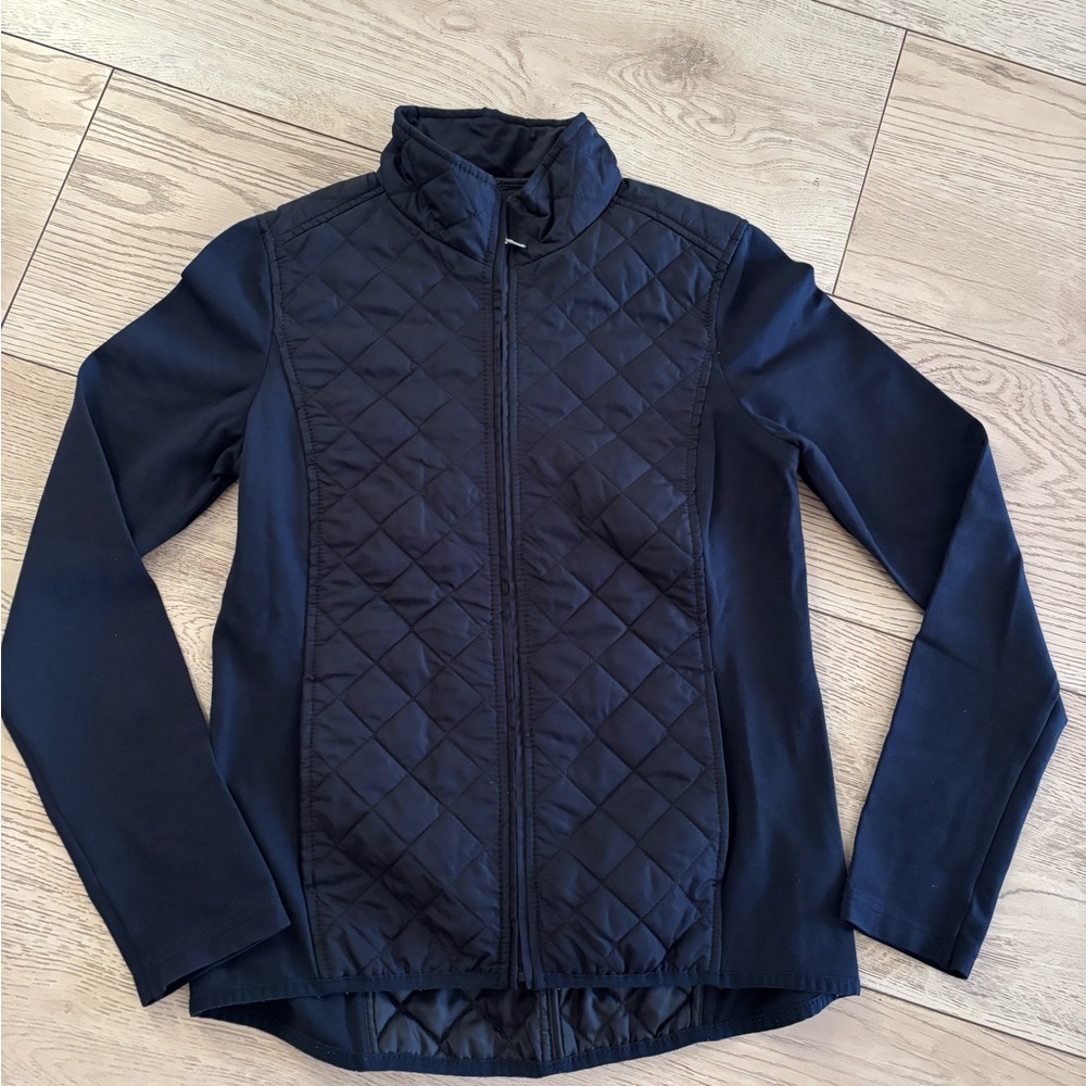 Banana Republic Navy Quilted Front Puffer Jacket